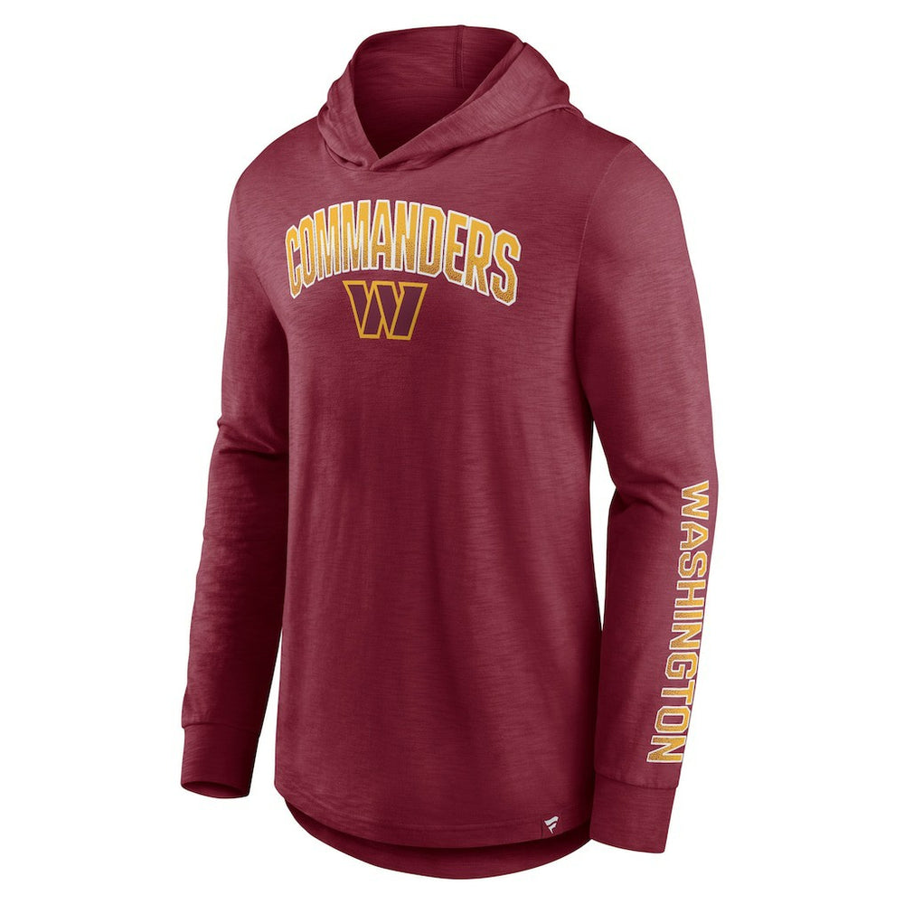 Washington Commanders Front Runner Long Sleeve Hooded T-Shirt Burgundy