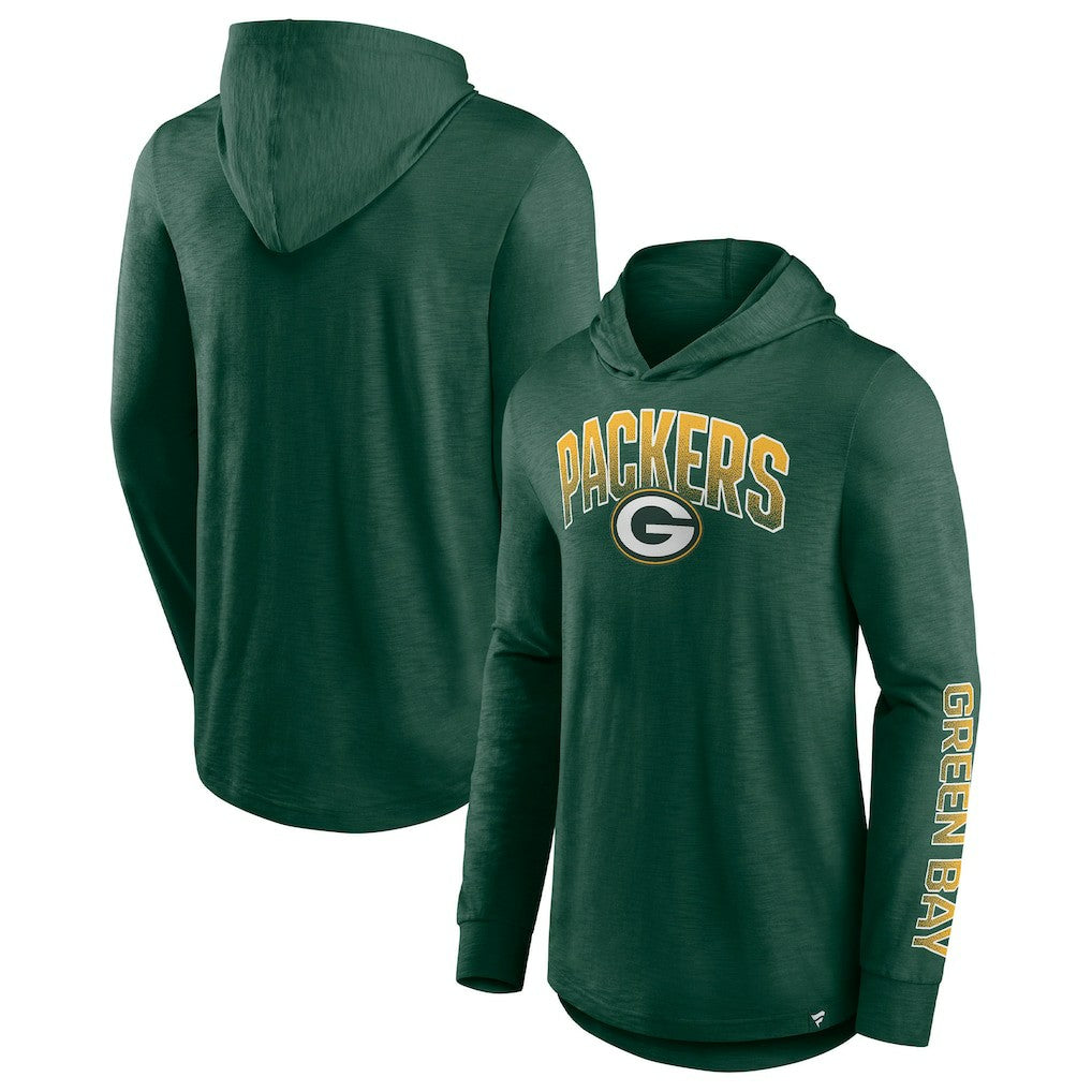 Green Bay Packers Front Runner Long Sleeve Hooded T-Shirt Green