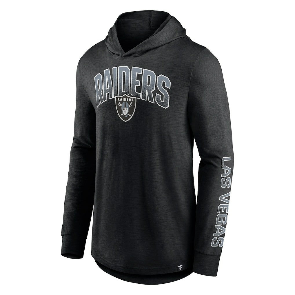 Las Vegas Raiders Front Runner Long Sleeve Hooded T-Shirt Black