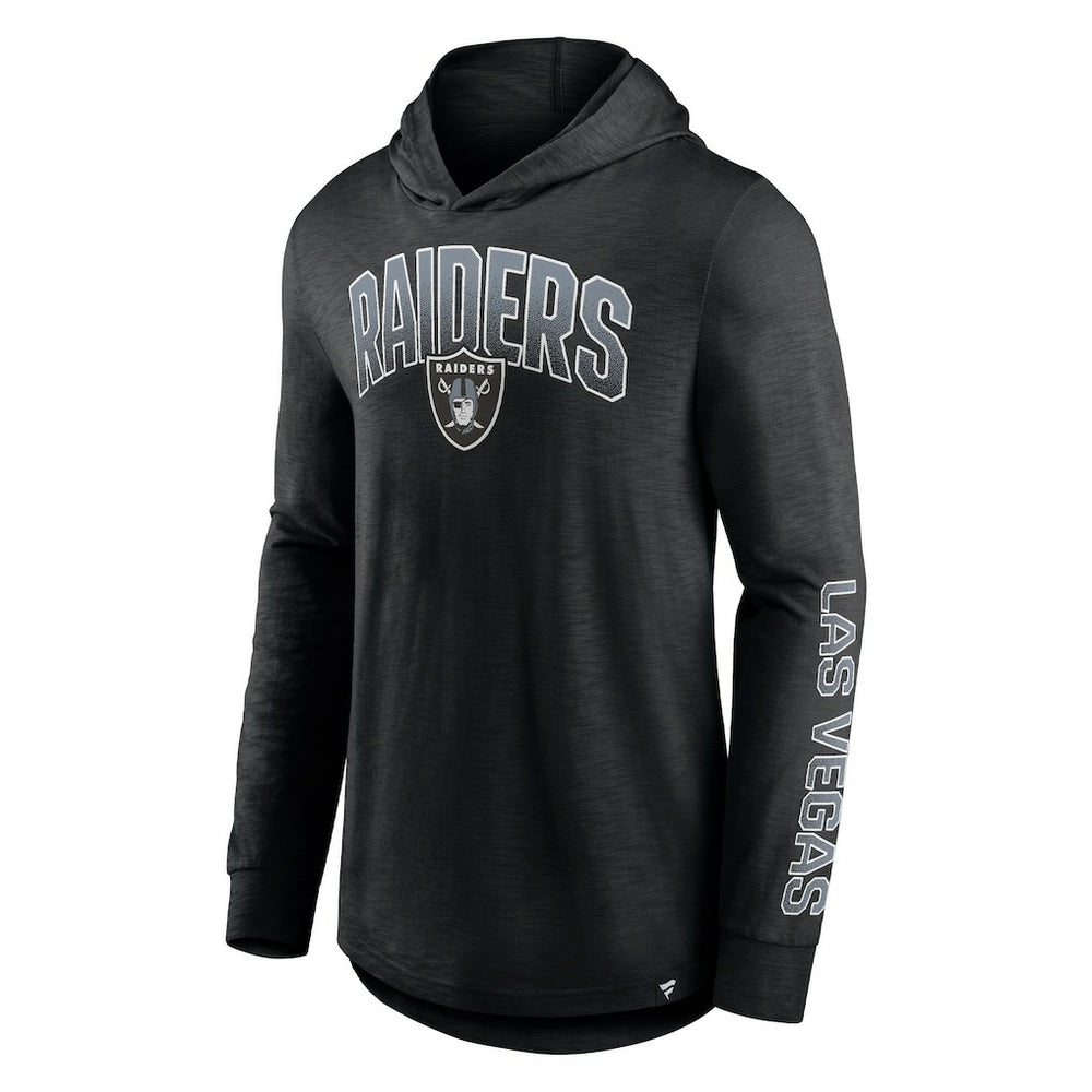 Las Vegas Raiders Front Runner Long Sleeve Hooded T-Shirt Black