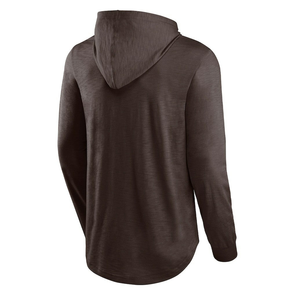 Cleveland Browns Front Runner Long Sleeve Hooded T-Shirt Brown