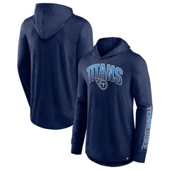 Tennessee Titans Front Runner Long Sleeve Hooded T-Shirt Navy