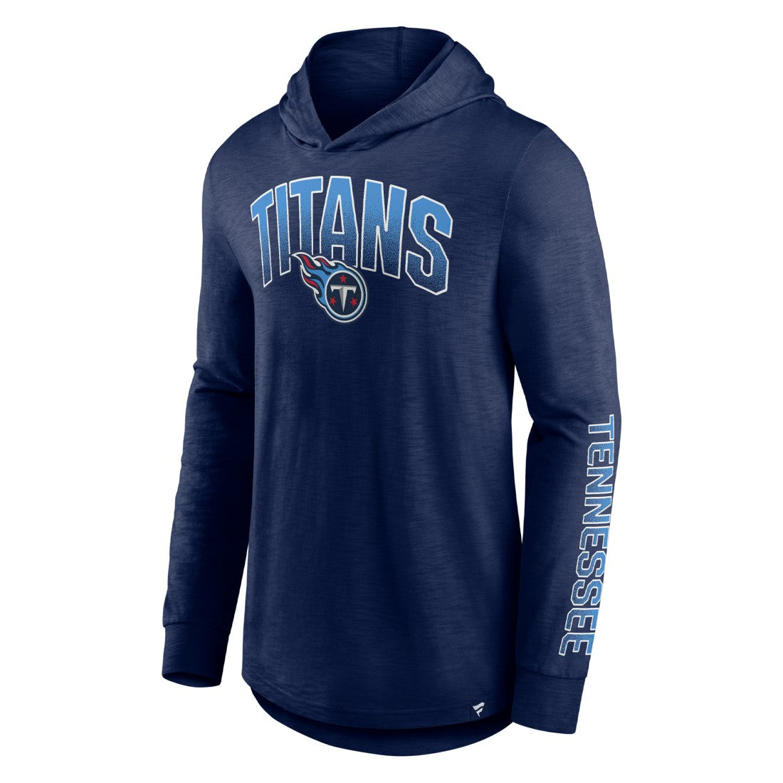 Tennessee Titans Front Runner Long Sleeve Hooded T-Shirt Navy