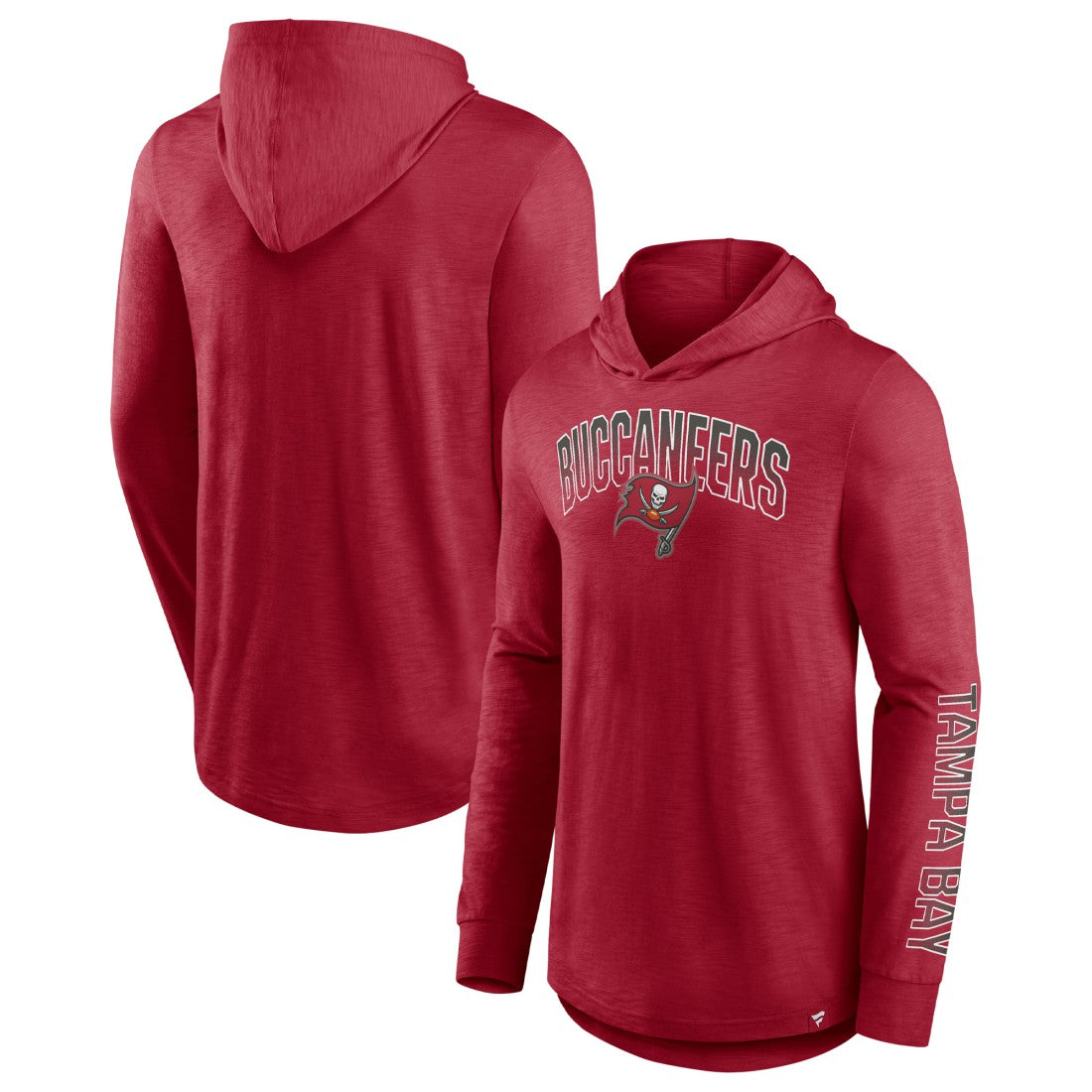 Tampa Bay Buccaneers Front Runner Long Sleeve Hooded T-Shirt Red