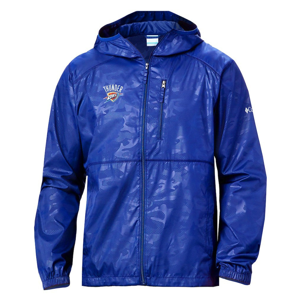 Oklahoma City Thunder Camo Flash Forward Full-Zip Windbreaker Jacket Blue