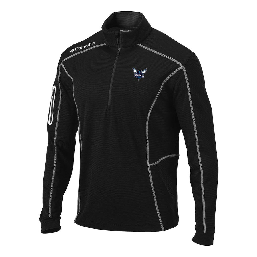 Charlotte Hornets Team Shotgun Quarter-Zip Pullover Jacket Black