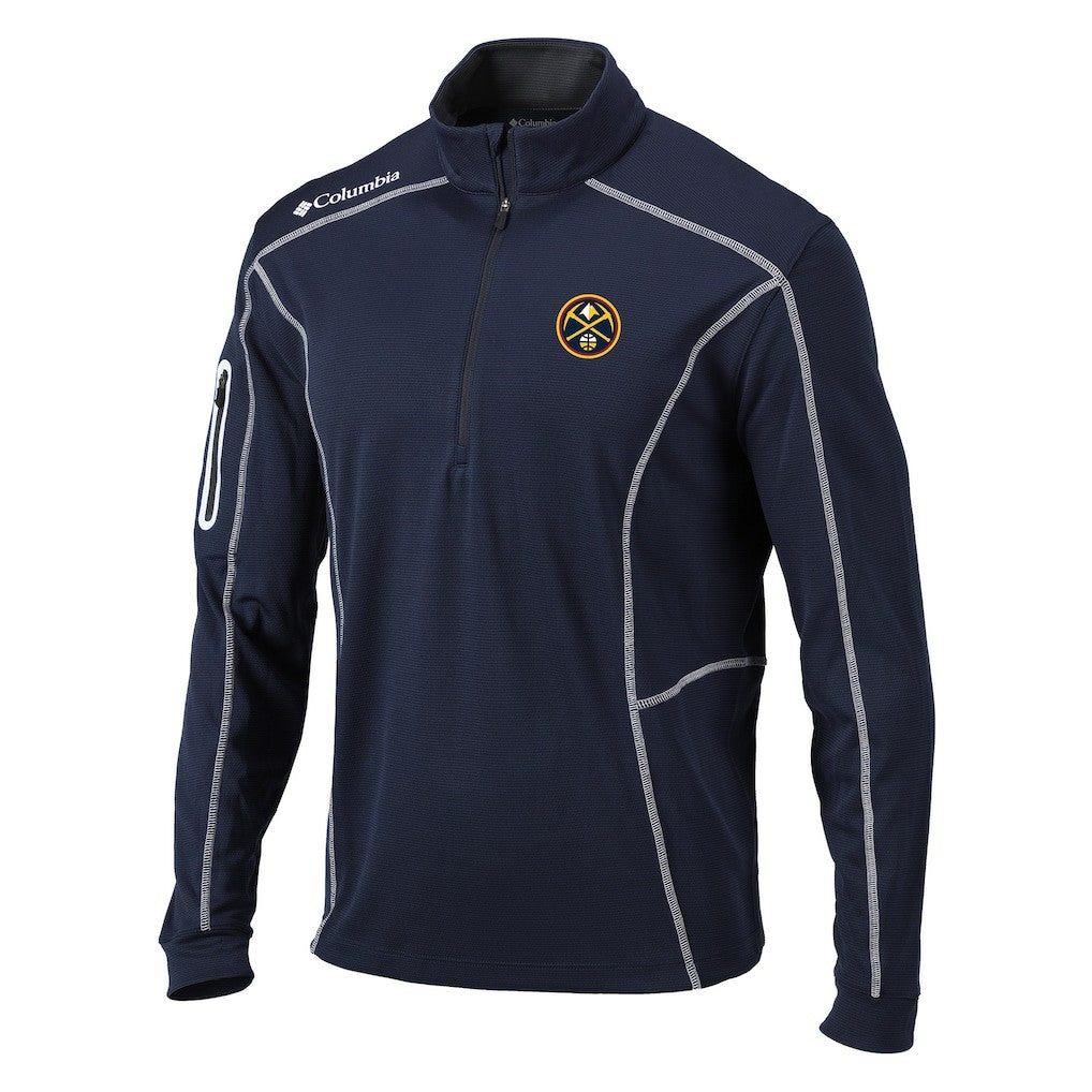 Denver Nuggets Shotgun Quarter-Zip Pullover Jacket Navy