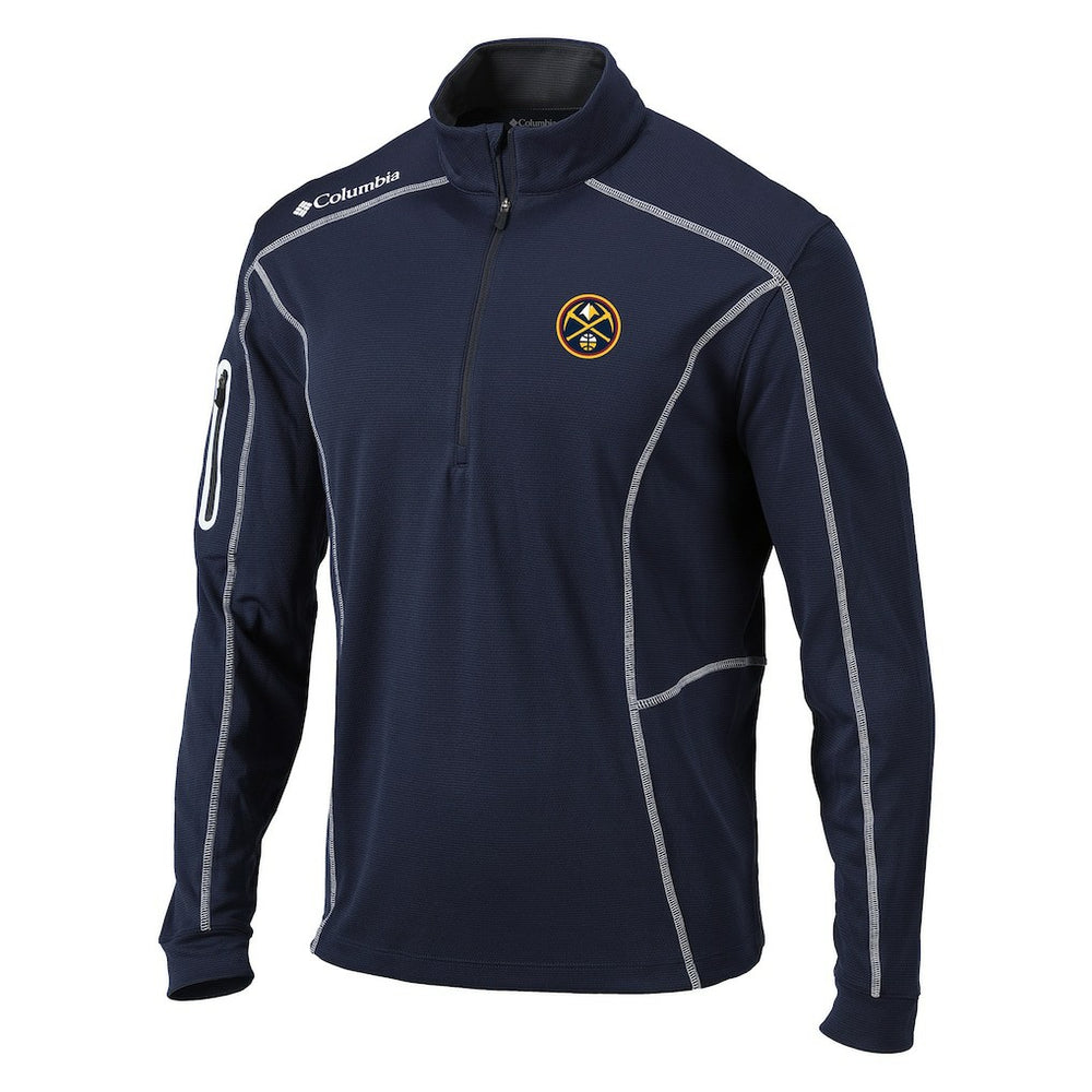 Denver Nuggets Shotgun Quarter-Zip Pullover Jacket Navy