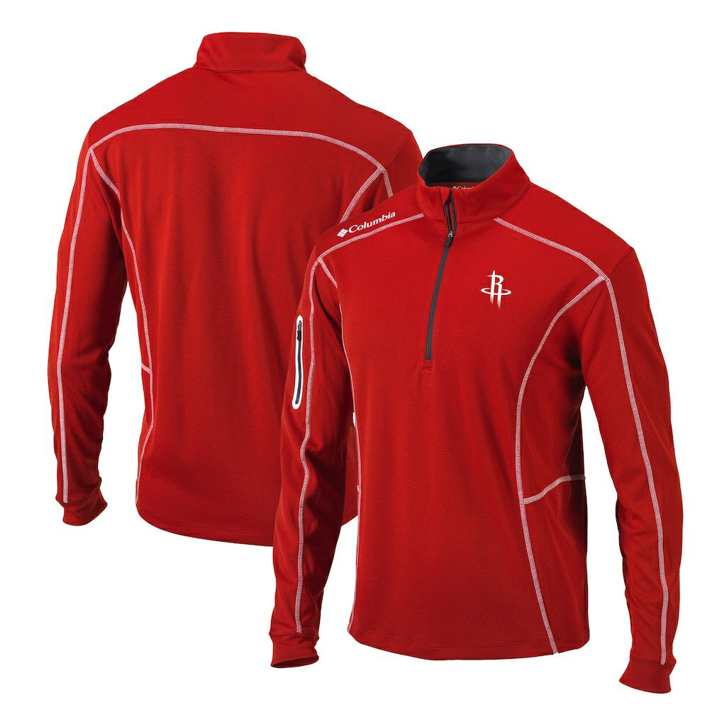 Houston Rockets Shotgun Quarter-Zip Pullover Jacket Red