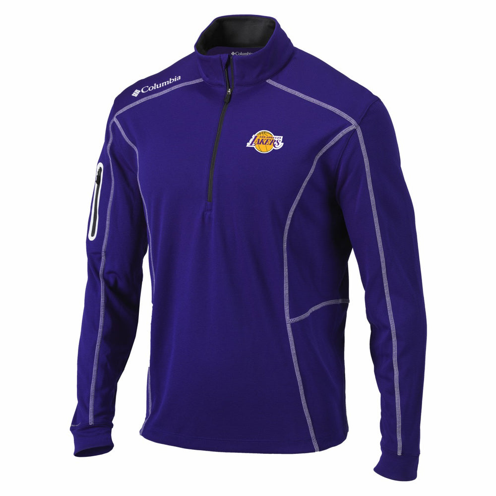 Los Angeles Lakers Shotgun Quarter-Zip Pullover Jacket Purple