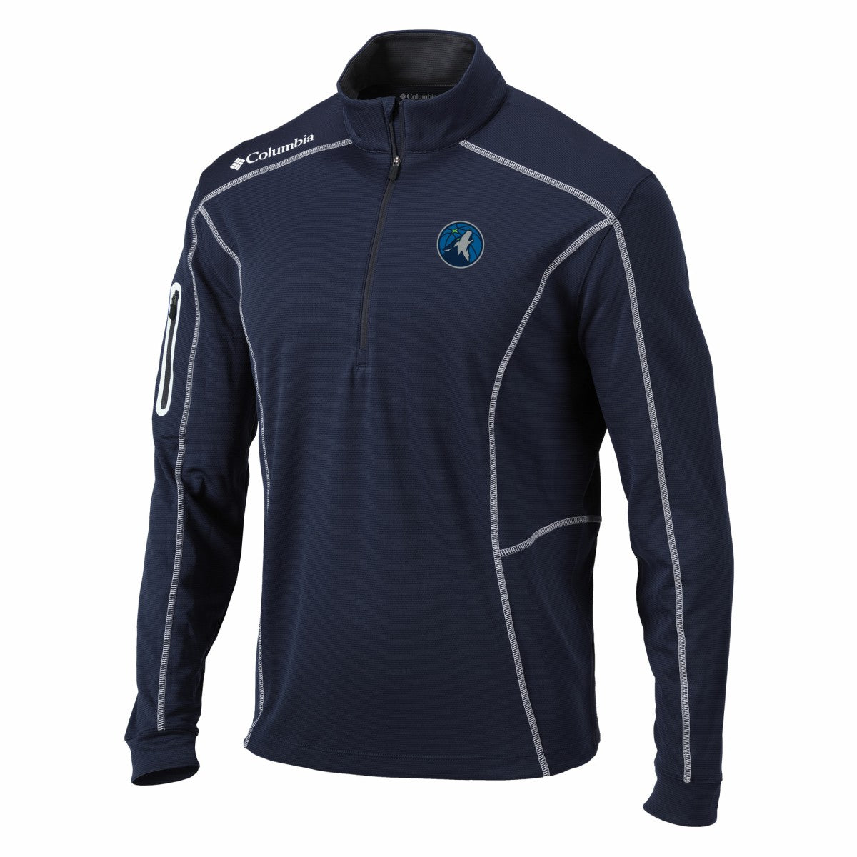 Minnesota Timberwolves Shotgun Quarter-Zip Pullover Jacket Navy