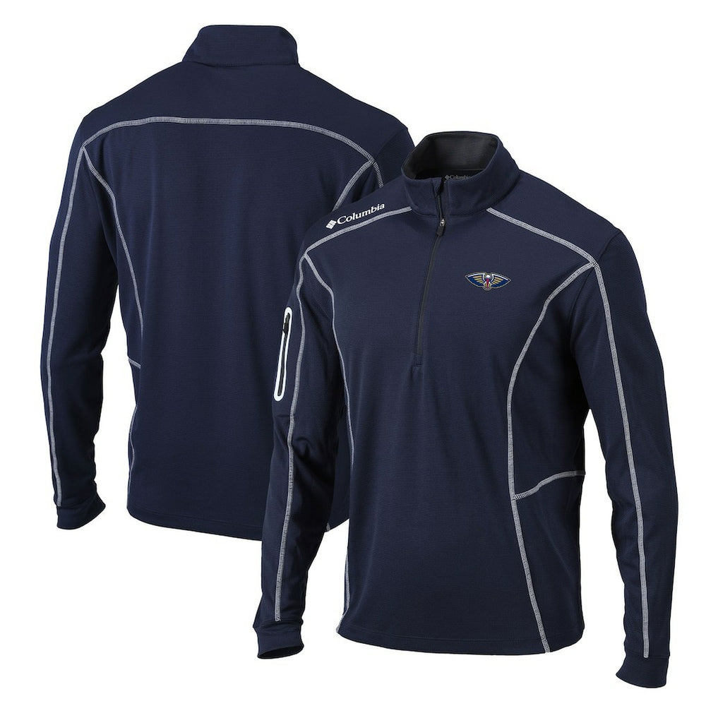 New Orleans Pelicans Team Shotgun Quarter-Zip Pullover Jacket Navy