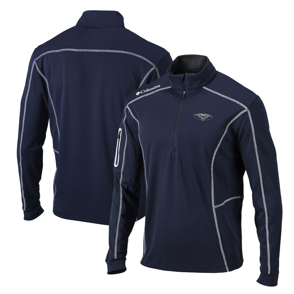 New Orleans Pelicans Team Shotgun Quarter-Zip Pullover Jacket Navy