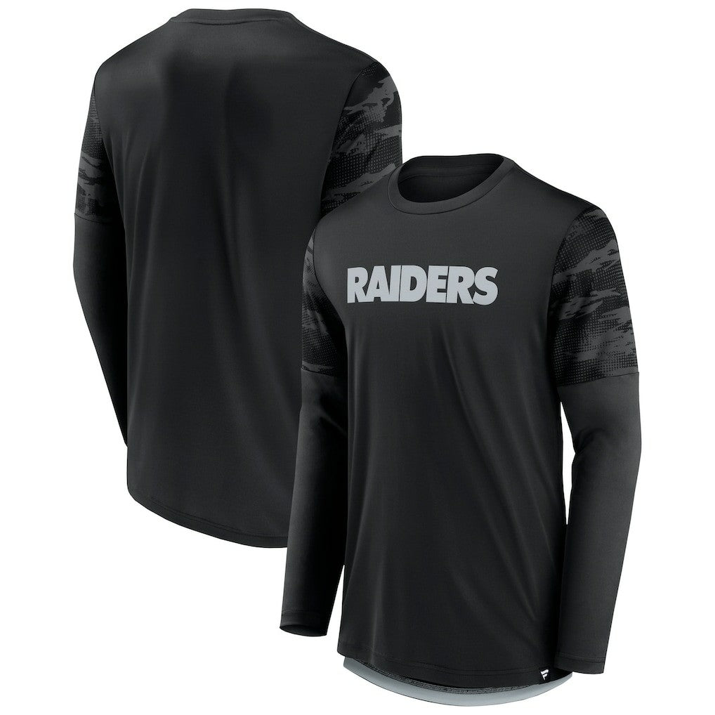 Las Vegas Raiders Square Off Long Sleeve T-Shirt Black/Silver