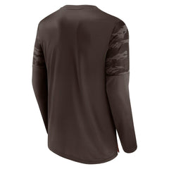 Cleveland Browns Square Off Long Sleeve T-Shirt Brown/Orange