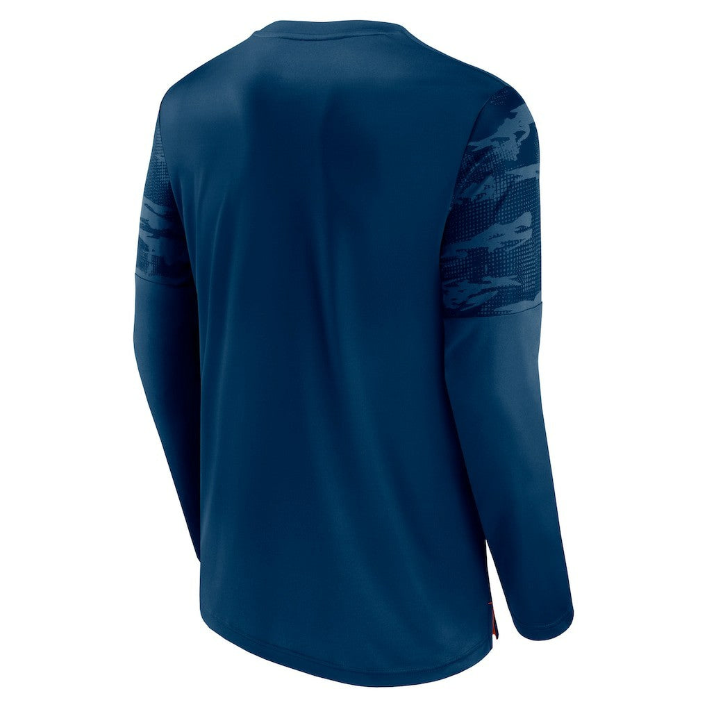 Chicago Bears Square Off Long Sleeve T-Shirt Navy/Orange