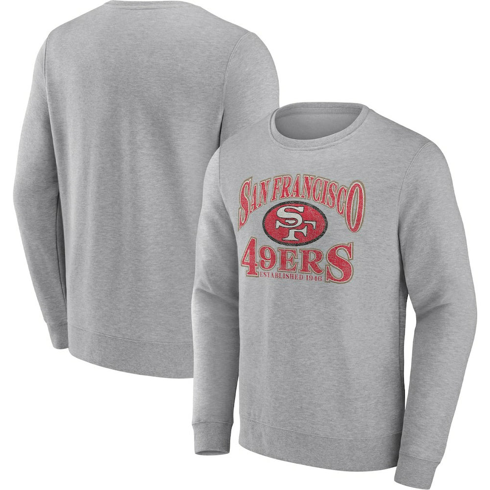 San Francisco 49ers Playability Pullover Sweatshirt Heathered Charcoal