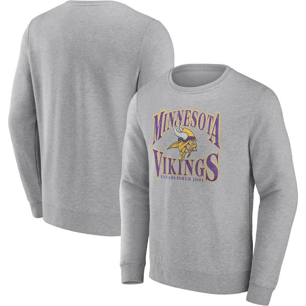 Minnesota Vikings Playability Pullover Sweatshirt Heathered Gray