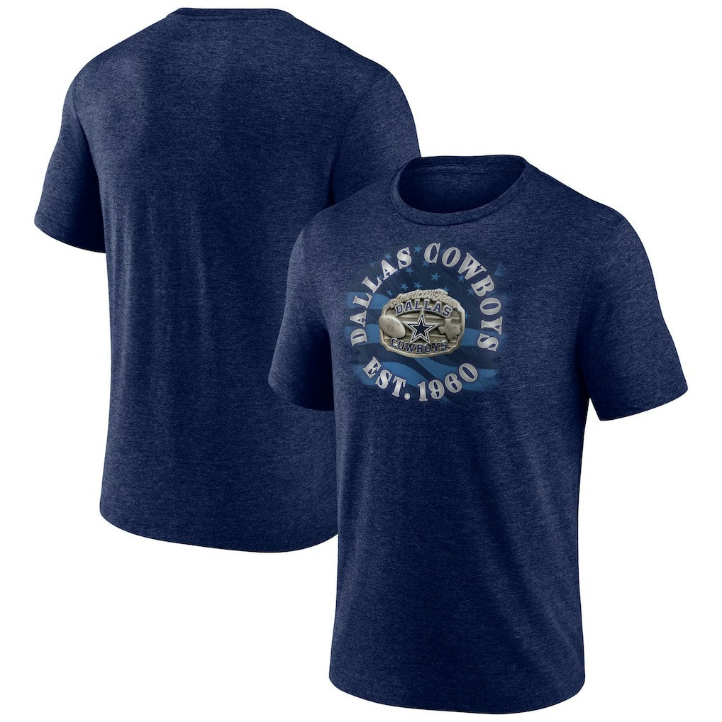 Dallas Cowboys Sporting Chance Tri-Blend T-Shirt Heathered Navy