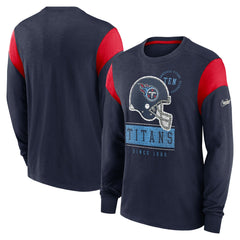 Tennessee Titans Rewind Playback Helmet Long Sleeve T-Shirt Navy
