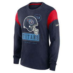 Tennessee Titans Rewind Playback Helmet Long Sleeve T-Shirt Navy