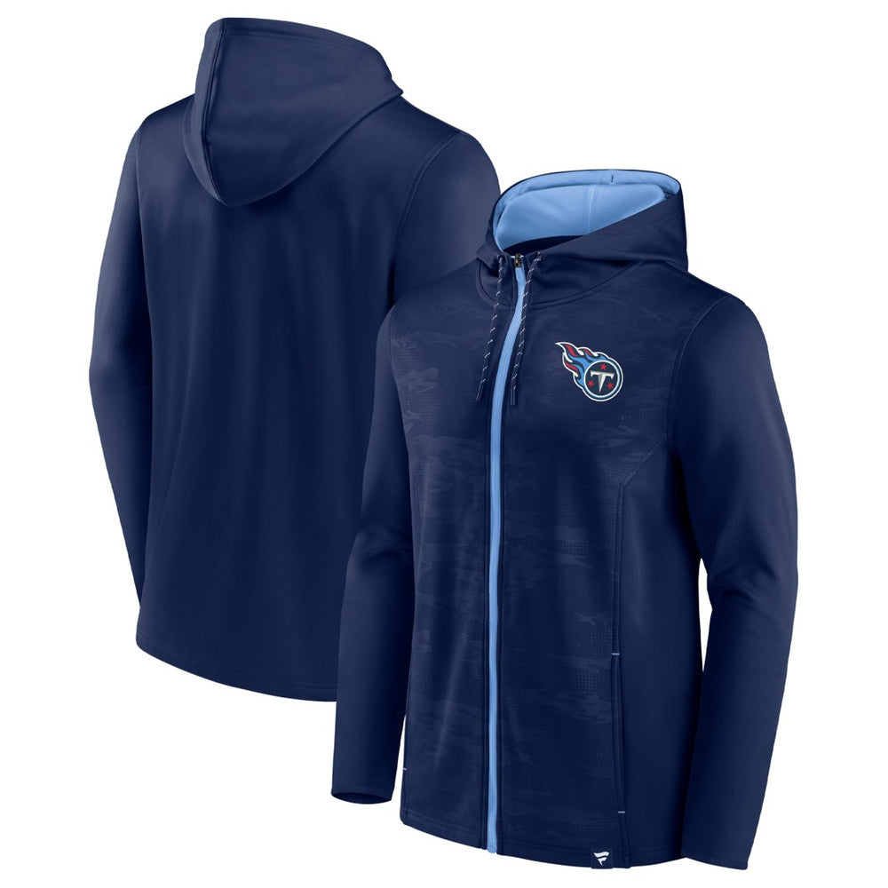 Tennessee Titans Ball Carrier Full-Zip Hoodie Navy/Light Blue