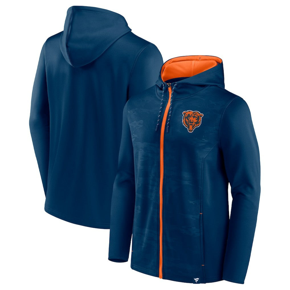 Chicago Bears Ball Carrier Full-Zip Hoodie Navy