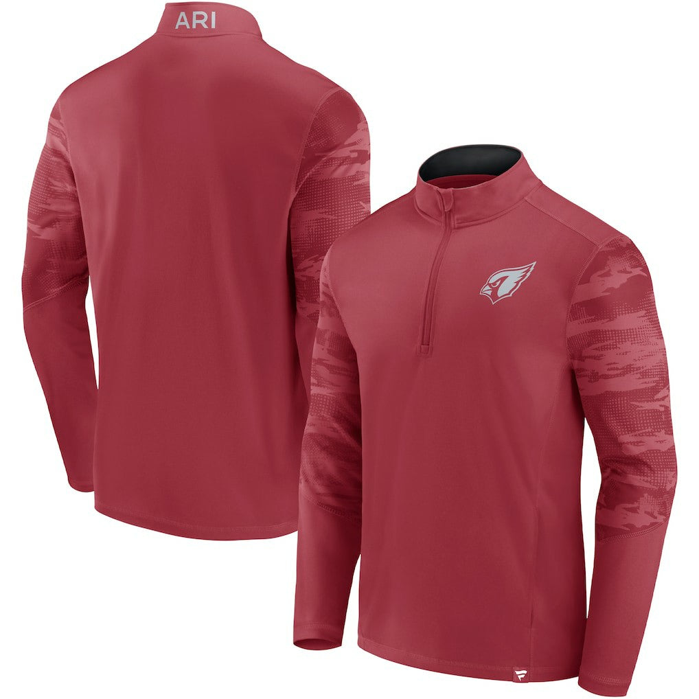 Arizona Cardinals Ringer Quarter-Zip Jacket Cardinal