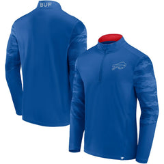 Buffalo Bills Ringer Quarter-Zip Jacket Royal/Red