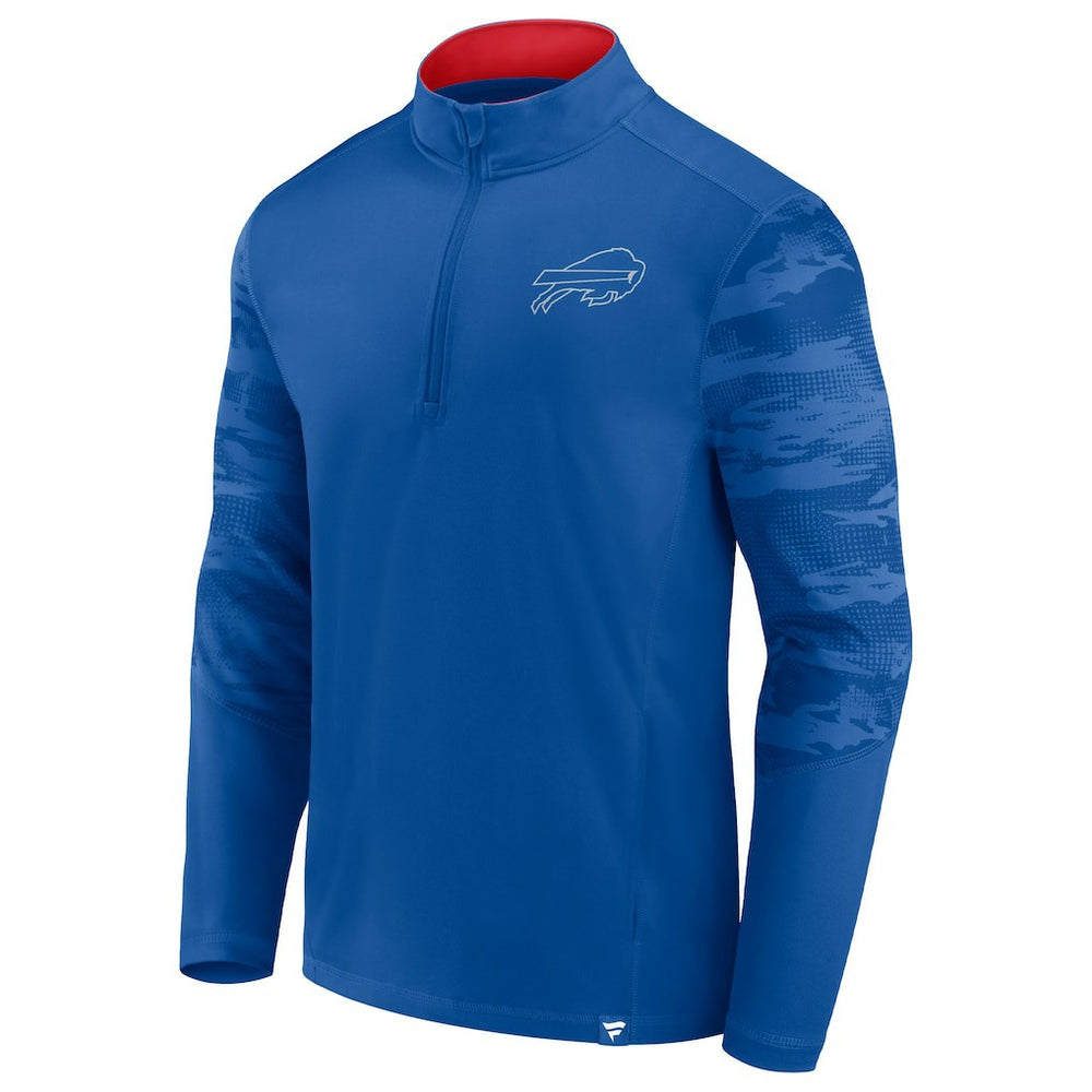 Buffalo Bills Ringer Quarter-Zip Jacket Royal/Red