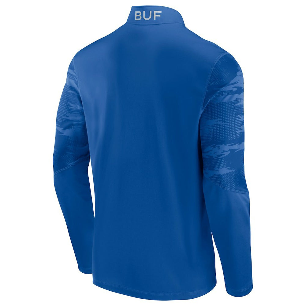 Buffalo Bills Ringer Quarter-Zip Jacket Royal/Red