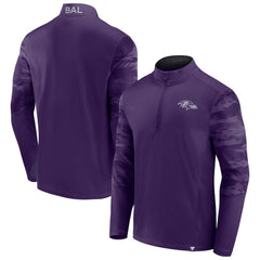 Baltimore Ravens Ringer Quarter-Zip Jacket Purple