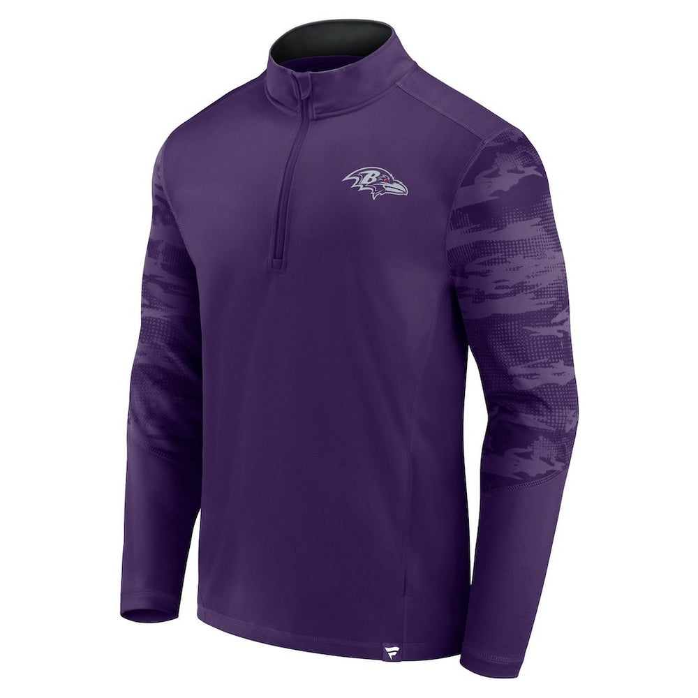 Baltimore Ravens Ringer Quarter-Zip Jacket Purple
