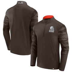 Cleveland Browns Ringer Quarter-Zip Jacket Brown