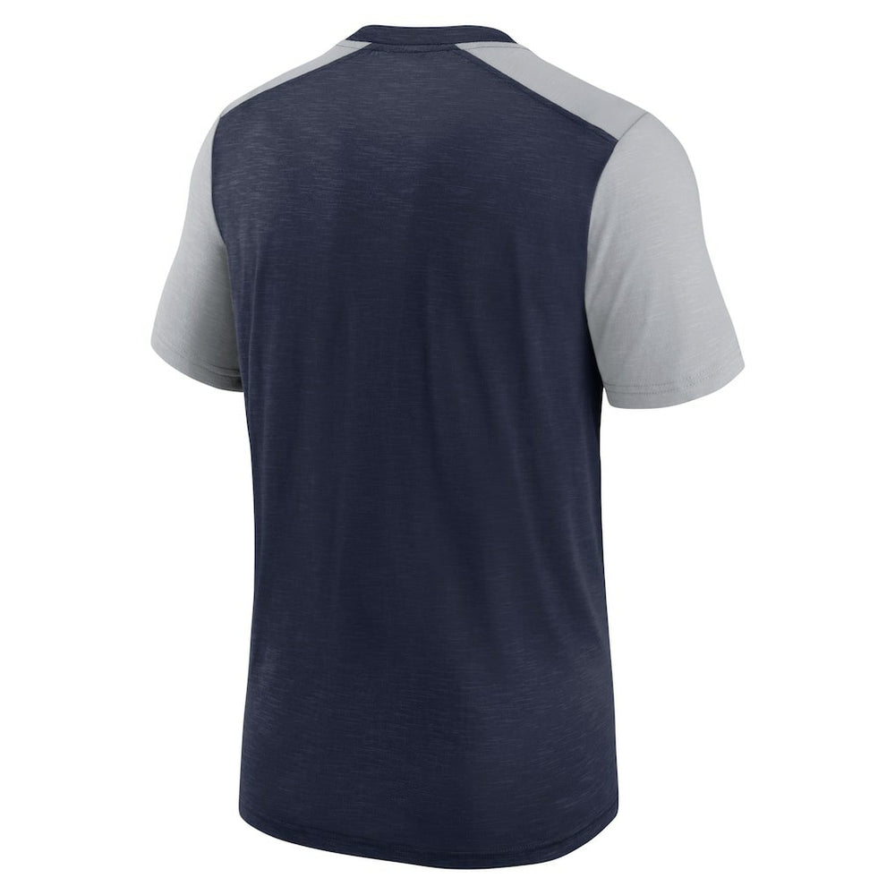 Dallas Cowboys Color Block Team Name T-Shirt Heathered Navy/Heathered Gray