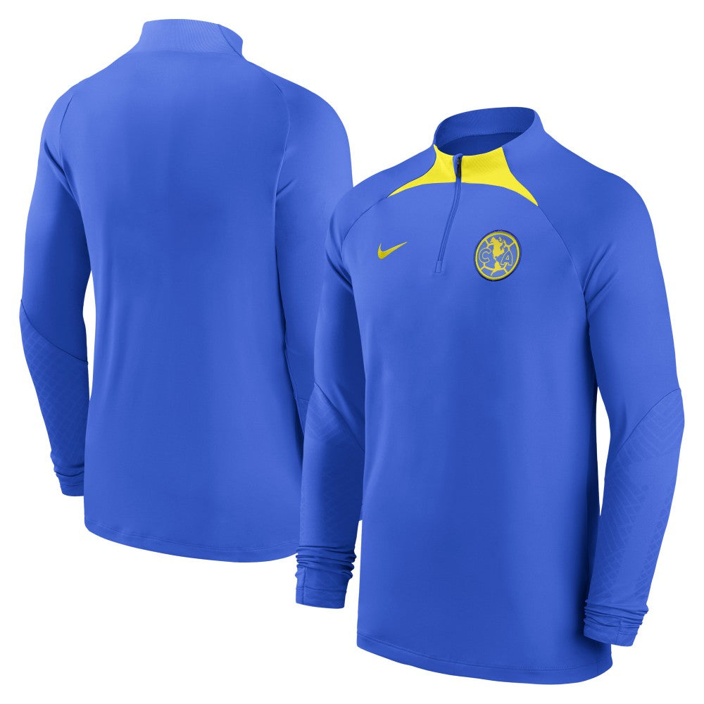 Club America 2022/23 Strike Drill Performance Raglan Quarter-Zip Long Sleeve Top Blue shop