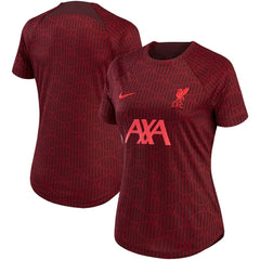 Liverpool Women's 2022/23 Pre-Match Home Performance Top Burgundy
