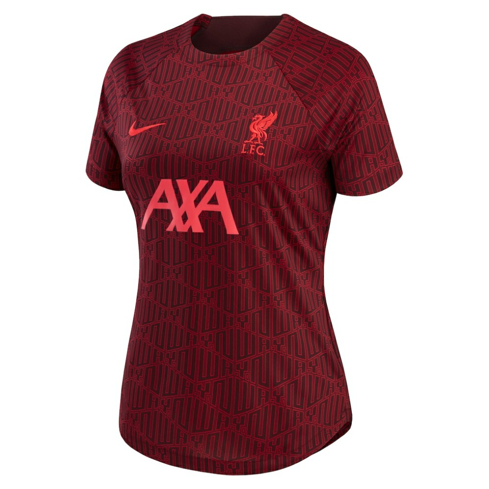 Liverpool Women's 2022/23 Pre-Match Home Performance Top Burgundy