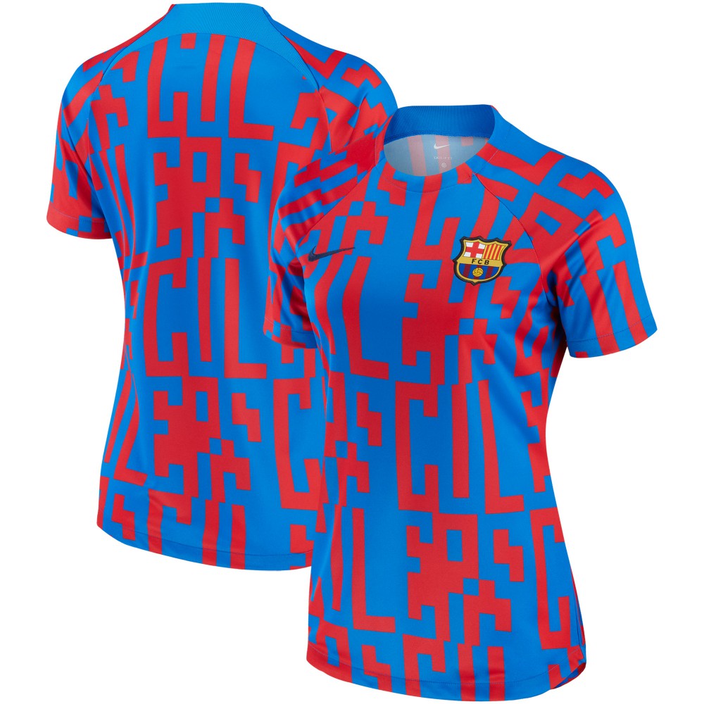 Barcelona Women's 2022/23 Pre-Match Home Performance Top Blue