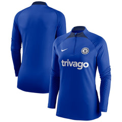 Chelsea Women's Strike Drill Raglan Performance Quarter-Zip Top Blue