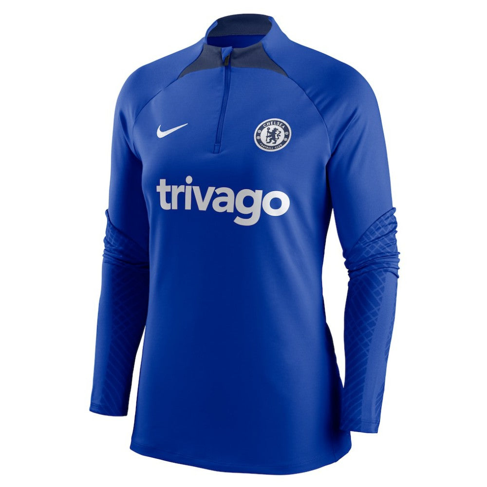 Chelsea Women's Strike Drill Raglan Performance Quarter-Zip Top Blue