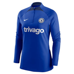 Chelsea Women's Strike Drill Raglan Performance Quarter-Zip Top Blue