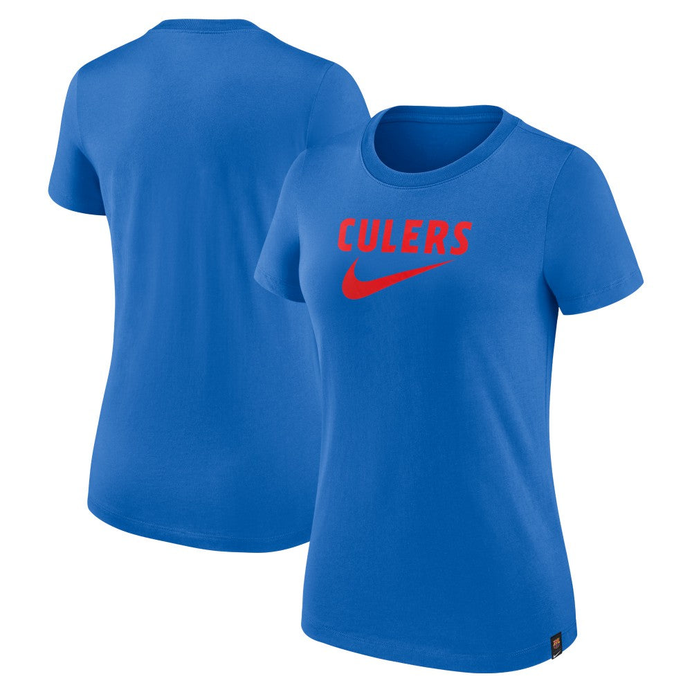 Barcelona Women's Swoosh T-Shirt Blue