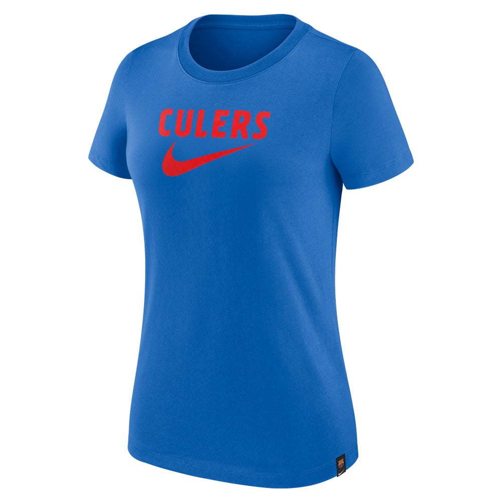 Barcelona Women's Swoosh T-Shirt Blue