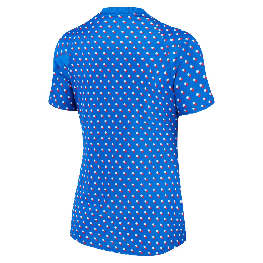 France Women's National Team Women's 2022/23 Away Pre-Match Performance Top Blue shop