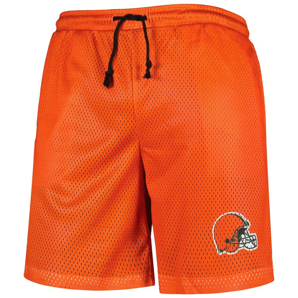 Cleveland Browns FOCO Colorblock Mesh V-Neck & Shorts Set Orange