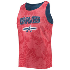 Atlanta Braves FOCO Floral Reversible Mesh Tank Top - Navy Tanks