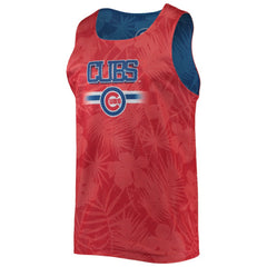 Chicago Cubs FOCO Floral Reversible Mesh Tank Top - Royal Tanks