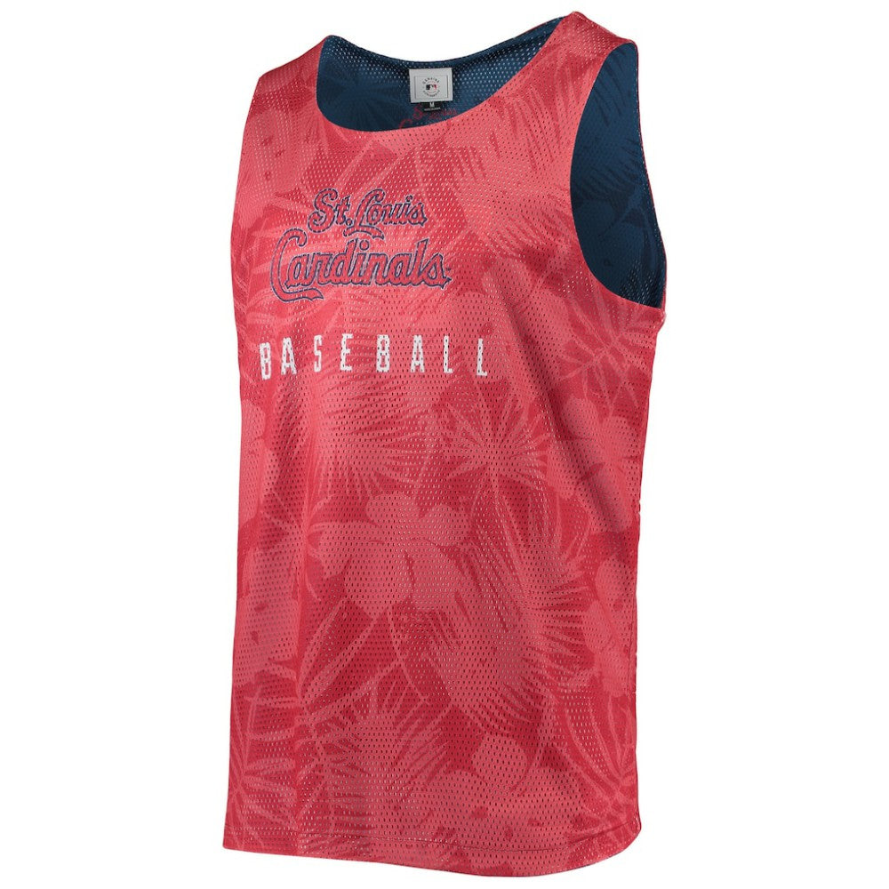 St. Louis Cardinals FOCO Floral Reversible Mesh Tank Top - Red Tanks