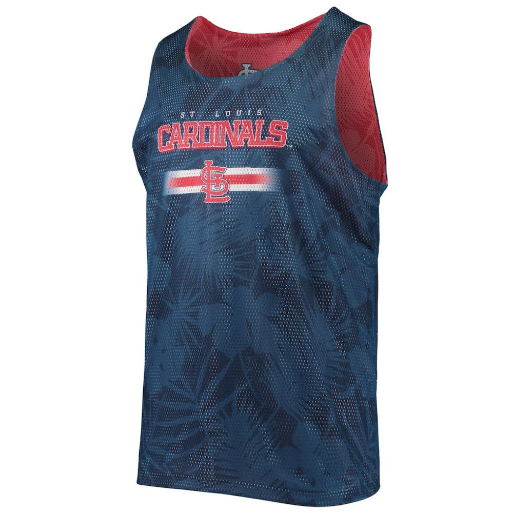 St. Louis Cardinals FOCO Floral Reversible Mesh Tank Top - Red Tanks